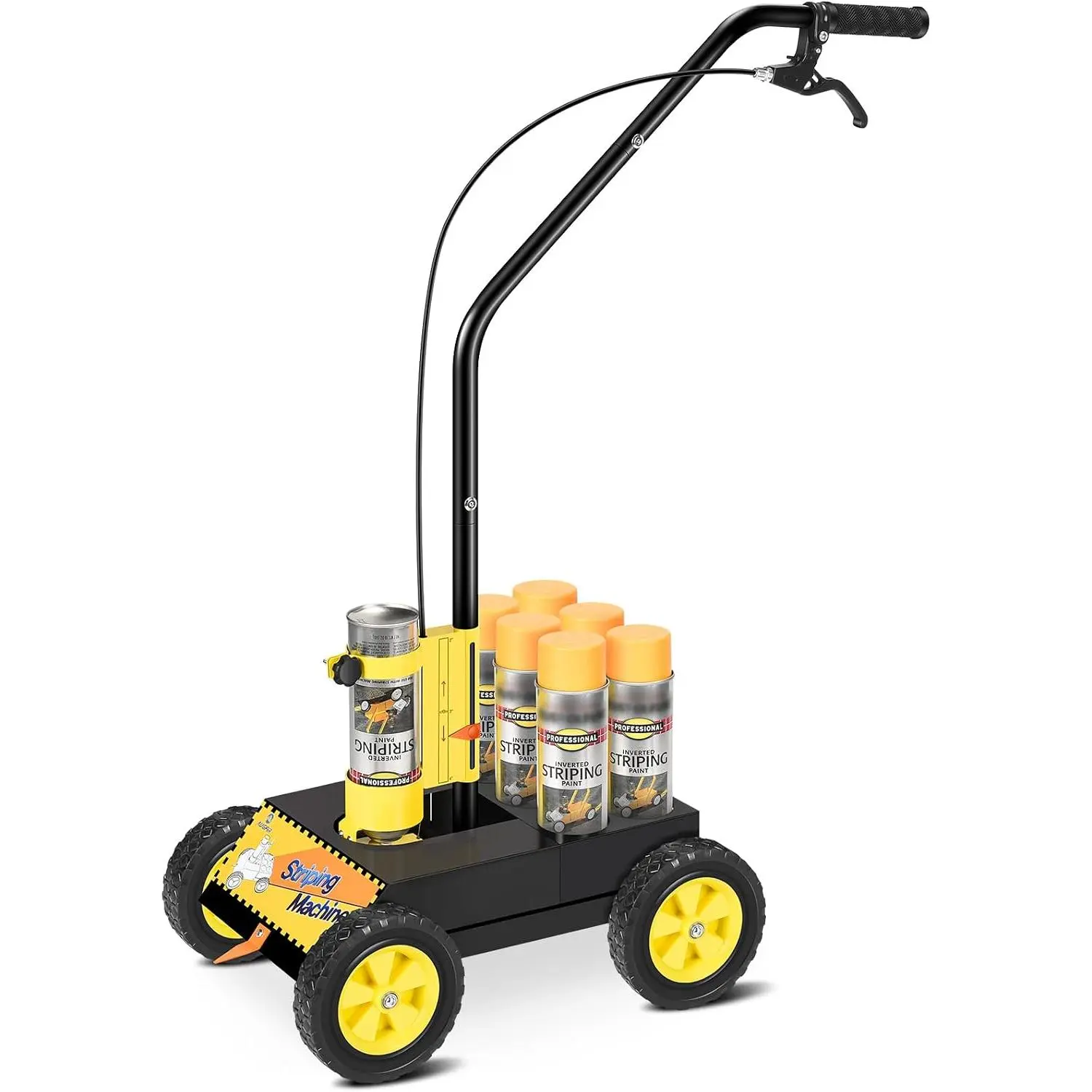 Parking Lot Striping Machine, Playing Field Striping Line Marking Machine, Work with Professional Inverted Striping Spray Paint, 2-4" Width Adjustable Line Striper for Fast Accurate Marking