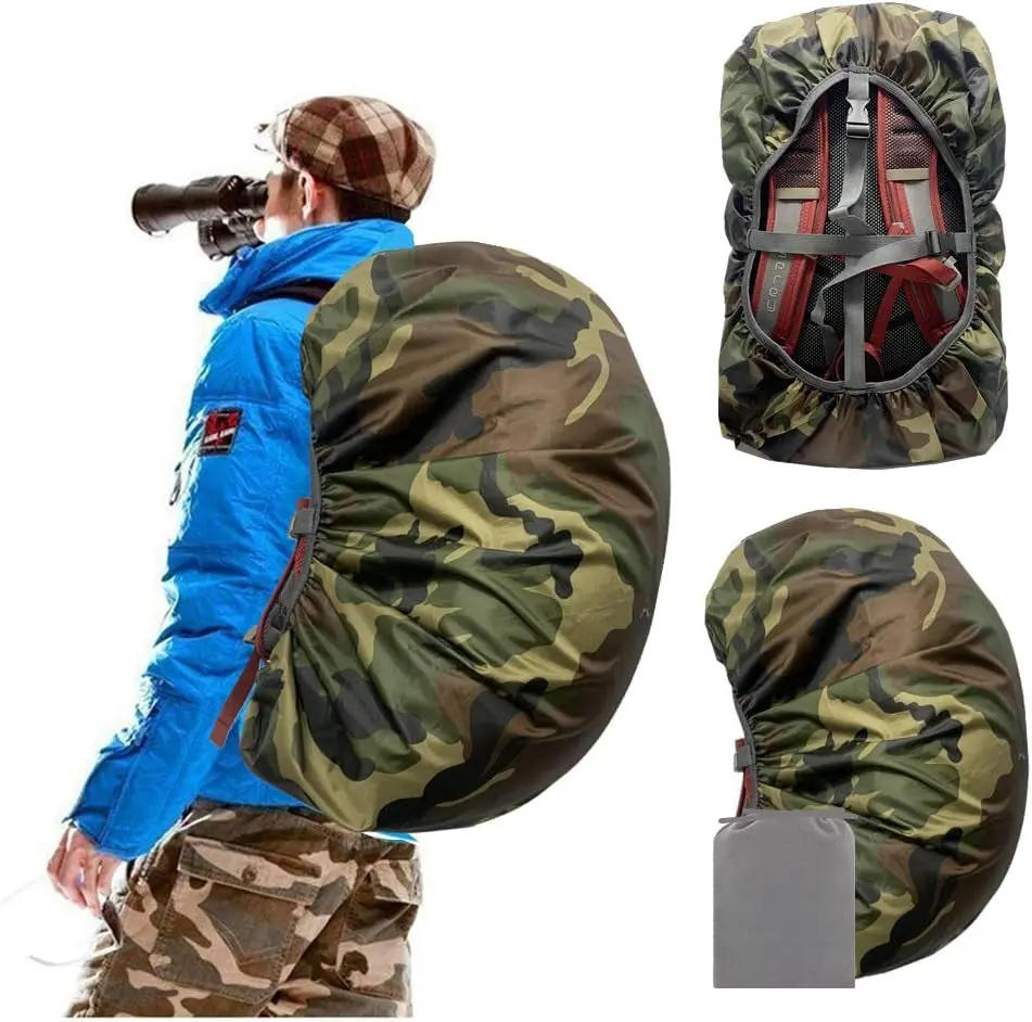 Waterproof Backpack Rain Cover 12000Mm for Hiking Camping Travel | 12000Mm Ultra-Waterproof, Upgraded Ultra-Strong Multilayer Fabric, Antislip Cross-Buckle Strap, for Outdoor Commuting School