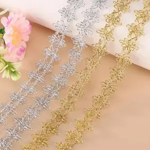 5Meters/16.4Ft Per Pack of New Lace Trim for Clothing Accessories, DIY Curtain Lace Fabric, Double-Sided Floral Lace for Clothing