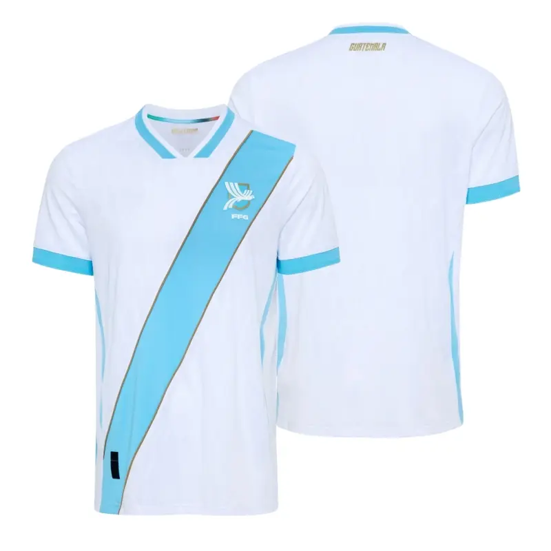 2627 Guatemala National Team Home Away Soccer Black White Short Sleeve Soccer Jersey
