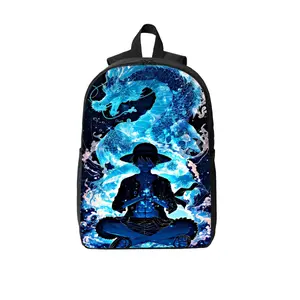 Artistic Print Backpack (Fits 17-inch Laptops) — Crafted from durable polyester, featuring breathable shoulder straps, a two-way zipper, and side pockets; an ideal choice for students, travelers, and fans.
