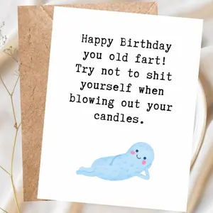 Funny Birthday Card for Him, Funny Birthday Card for Her, Birthday Card for Friend, Sarcastic Birthday Card, Cheeky Greeting Card