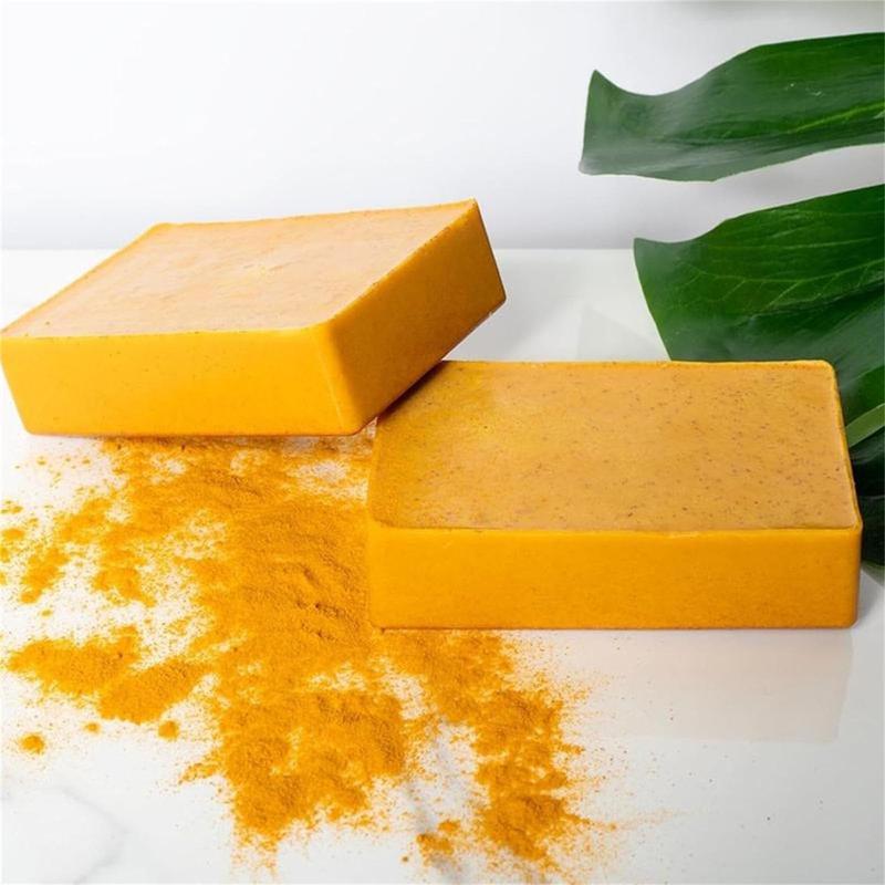 Lemon Turmeric 3pcs Kojic Acid Soap - Gentle Dark Spot Remover for Face Acne Cleanser Cream Cleansing turmeric soap Face Facial Skincare Radiant Comfort