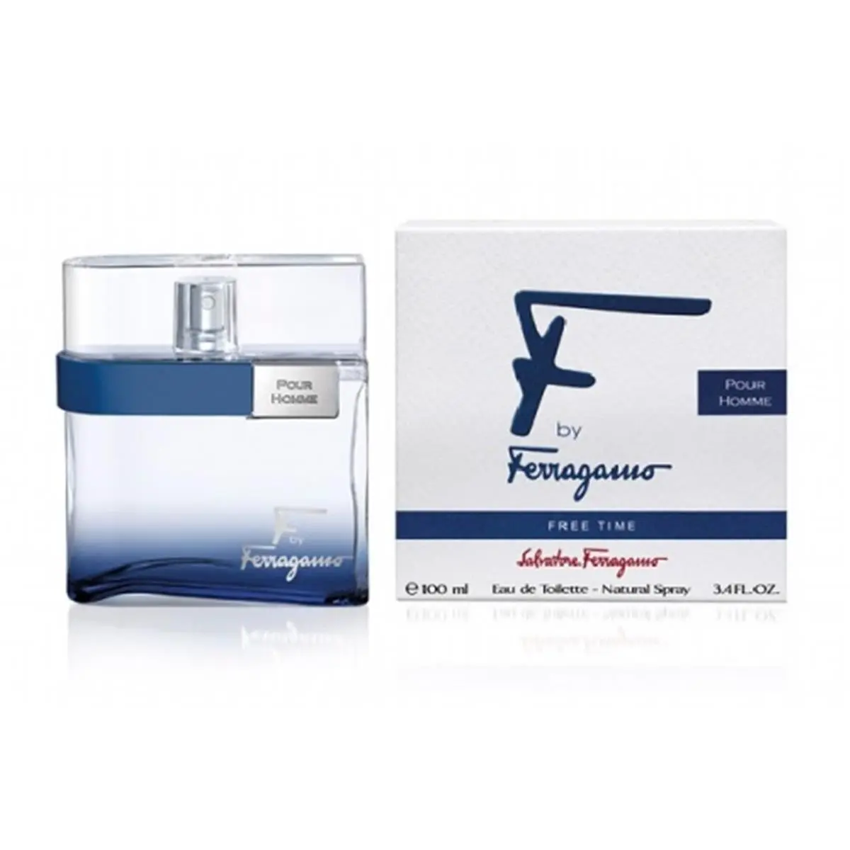 Salvatore Ferragamo F by Ferragamo Free Time Men's Eau de Toilette Spray - 3.4 oz, Masculine Fragrance for Casual Wear