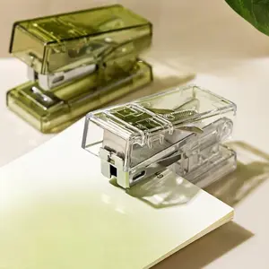2026 New Model Mini Compact Stapler - Minimalist Solid-Color Unbranded Niche Aesthetic Desk Stationery for Indoor Recreation Leisure Use