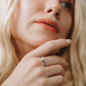 【12】Classical Synthetic Moissanite Ring