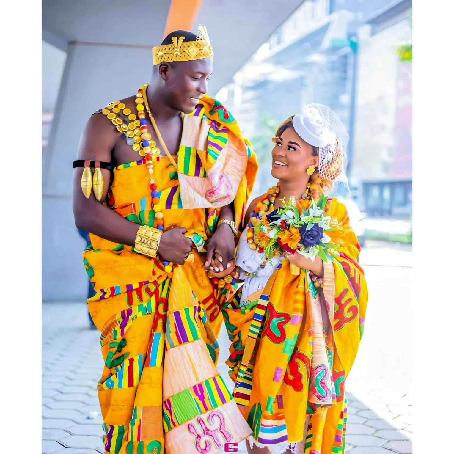 MG Royal Double Hand Weaved Kente Cloth R193