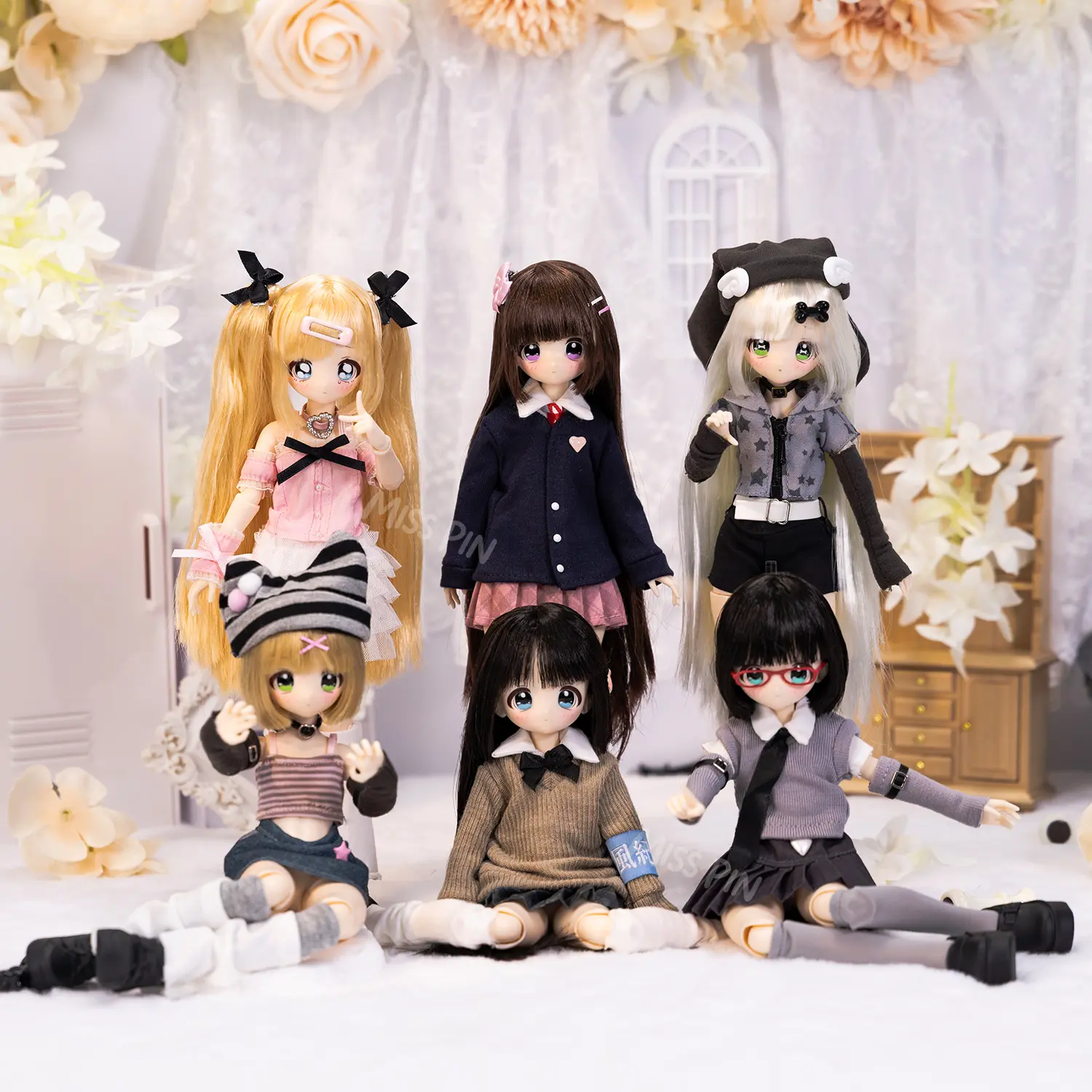 20cm Ball Jointed Doll (BJD) Blind Box - "Don’t Touch My Straight Bangs" Collectible Figure, 1/6 Poseable Joints Figurine, Hidden 1/96 Find, Birthday Gift for Girls, Home & Office Decoration, Collectible Figures