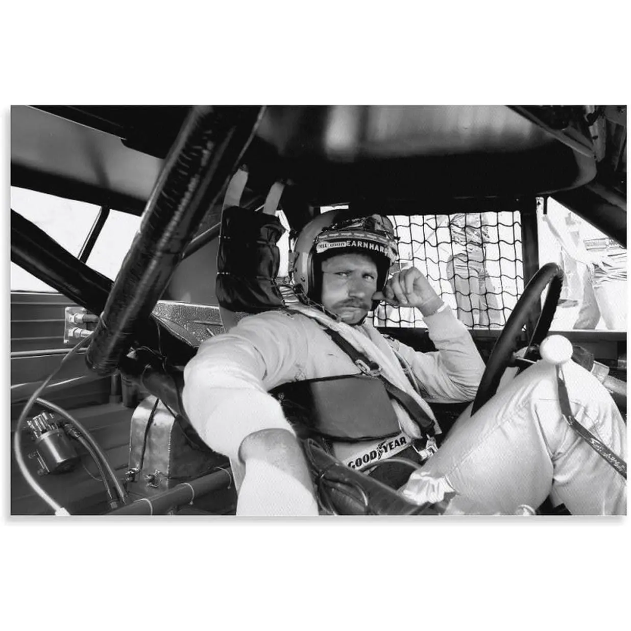 Artistic Vivid Colors Racing Driver Dale Earnhardt Portrait Canvas Print Poster - Framed or Unframed Home Supplies for Bedroom, Living Room Decoration & Room Decor