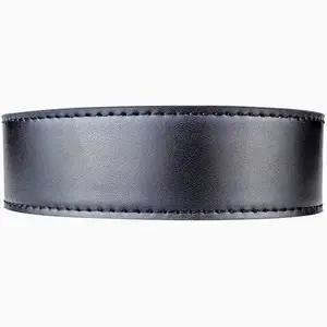 Smooth Black Leather Strap 1.38" [35mm]