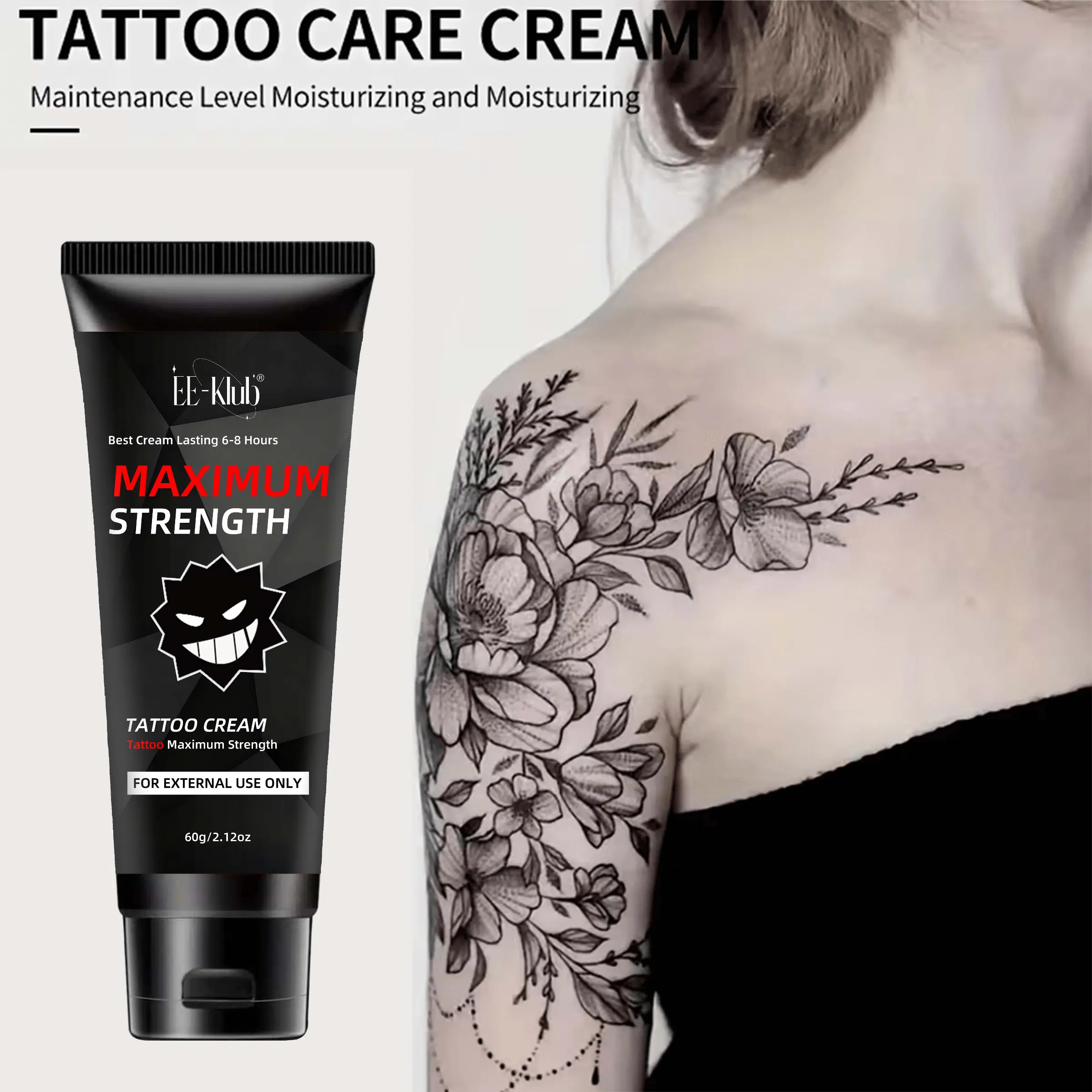 Professional Light Tattoo Aftercare Balm, Piercing & Body Art Cream, Tattoo Healing Cream, Hygienic Tube for Tattoo Studio & Care, Essential Tattoo Supplies, Tattoo Lotion