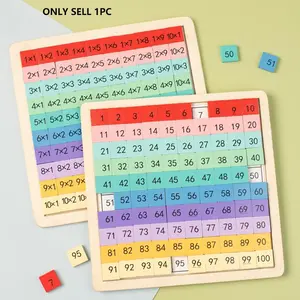Wooden Math Hundred Board, 1-100 Numbers Learning Educational Toy, Math Learning Tools, Colorful Montessori Number Counting Blocks Counting Board Game for Preschool Boys Girls