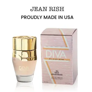 Diva, Jean Rish, Women Perfume, Eau De Parfum (3.4 Fl Oz / 100ml) with Pink Pepper-Rose-White Musk - Long Lasting and Luxury Fragrance, Made in USA