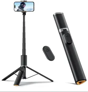 TODI 63" Phone Tripod, Tripod for iPhone & Portable Selfie Stick Tripod with Remote, Phone Tripod Stand for Video Recording, Travel Tripod for Cell Phone Tripod Compatible with iPhone 15/14/13/Android