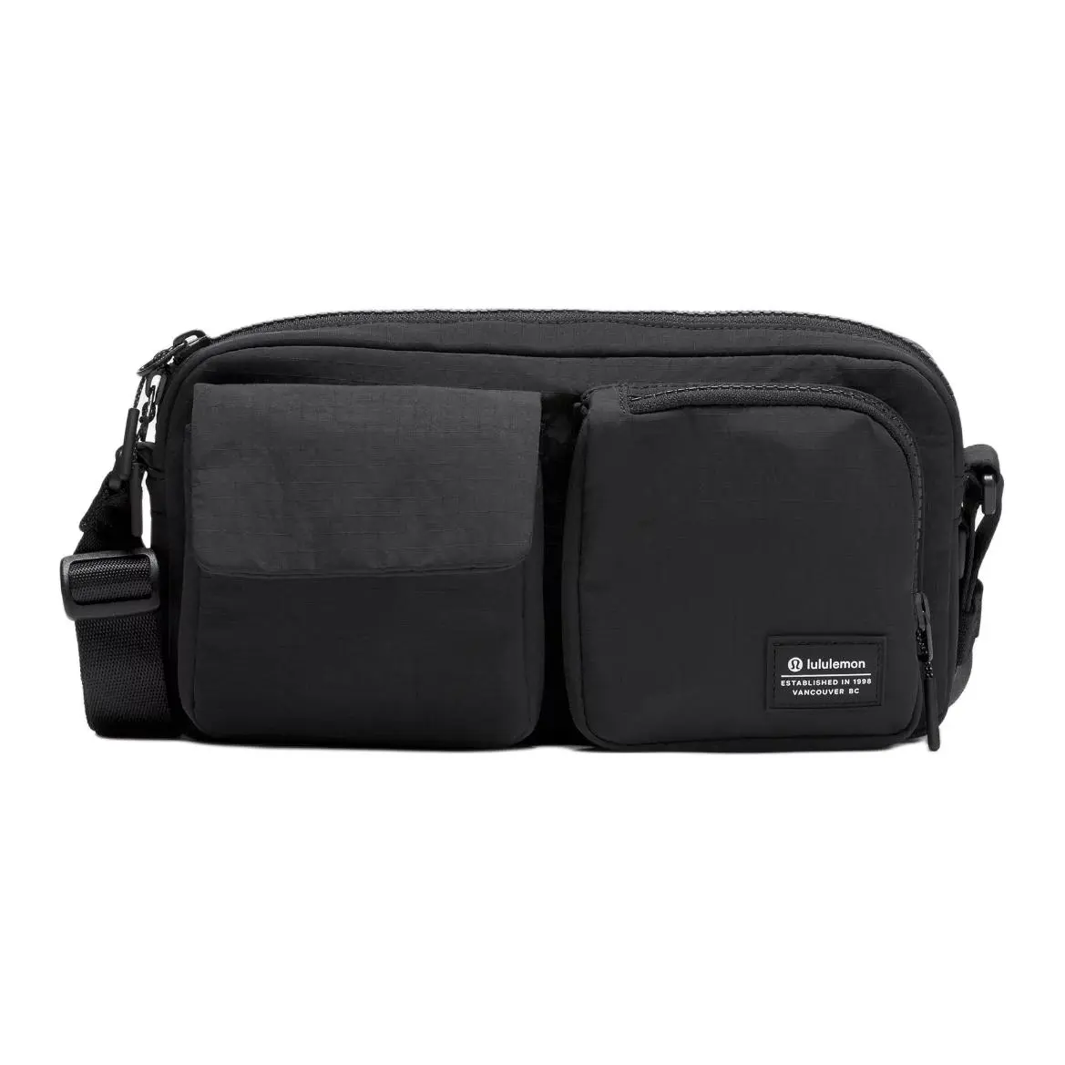 Women's Lululemon Versatile Multi-Pocket 2.5L Nylon Crossbody Bag, Adjustable Strap, Black, Versatile Bag