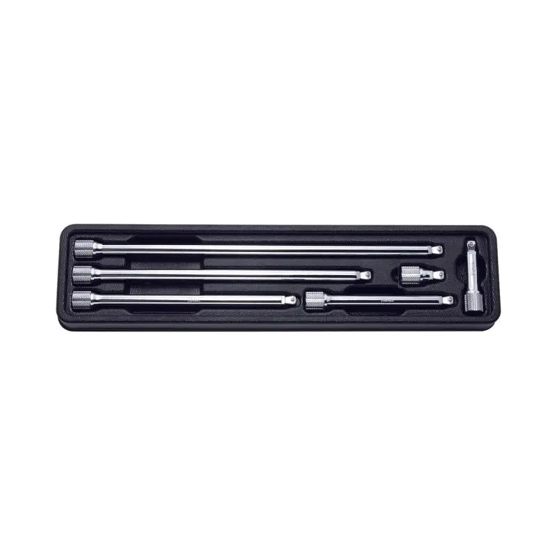 Koken PK2763/6 1/4 Sq. Dr. Wobble-Fix Extension Bar Set 28-250mm ABS Tray 6 pieces