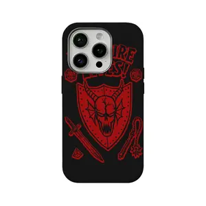 Hellfire Club Pattern 2-in-1 Film-Integrated Phone Case — Compatible with iPhone 12, 13, 14, 15, 16, 17 Series — Personalized & Creative Design, Drop-Resistant Protective Cover with Glossy Finish