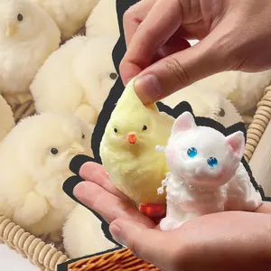 Squishy 4-Pack Bundle - Fufu Squishy Toys Set with Chick, Giant Cat & 2 Paw Squishies, Soft Slow-Rise Stress Relief Sensory Toys for Kids Adults Anxiety Relief