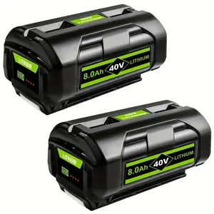40V 8.0Ah Replacement for Ryobi 40v Battery, Replace for 40v Ryobi Battery OP4015 OP4026 OP40201 OP40261 OP4030 OP4040 OP40401 OP4050 OP40501 OP40601 Fit for All Ryobi 40V HP Series Tools