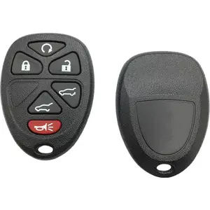 Remote Car Key Fob Cover Case Replacement fit for Chevy Suburban Tahoe Traverse GMC Pontiac Saturn Suzuki Cadillac Buick Keyless Entry Key Fob Shell (6 Button)