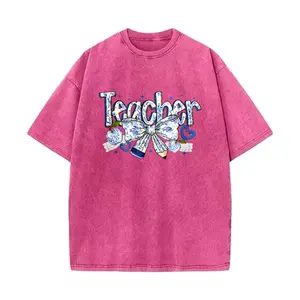 Teacher Chinoiserie Gildan tee, Coquette Bow Toile Teacher Crewneck, Elegant Pencil Bow Design, Chic Teacher Gift T-shirt