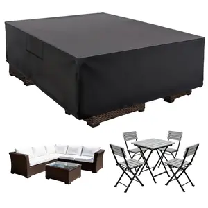 600D Heavy Duty Patio Furniture Cover Waterproof Windproof Table and Chair Protection for Outdoor Dining Sets Backyard Garden Deck and Porch