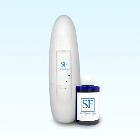 SF - Magic BUNDLE with 100ML Free Fragrance Manual or Bluetooth Aroma Diffuser Covers Up to 500 sq ft Modern White Design Air Freshener