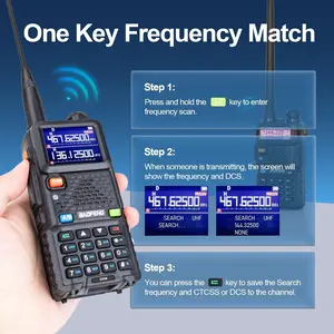 BAOFENG BFUV-5RH  10W Long Range Ham Portable Wireless Programmer Upgraded BFUV-5RH Handheld 8 Bands&NOAA Weather Receiver, Frequency Copy,2500mAh TypeC Battery