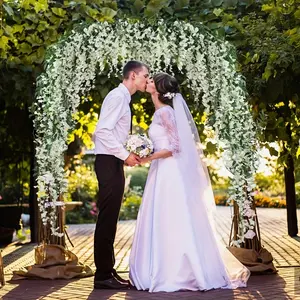 Artificial wisteria wreath, perfect for decorating homes, gardens, or outdoor wedding arches, suitable for weddings, homes, hotels, offices, weddings, parties, home gardens, porches, cabin decorations, courtyards, and window frame decorations