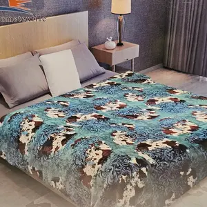 DOMIKU Cowprint King Blanket soft and warm.