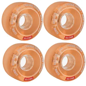Globe Skateboard / Longboard / Cruiser Wheels Bruiser 62mm 83A Clear Coral