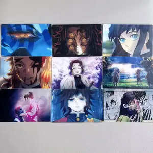 Demon Slayer Holographic 3D Motion Cards - Collectible Anime Cards with Keychain Case for Fans