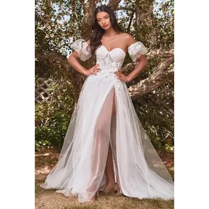 Strapless Floral Wedding Gown By Cinderella Divine -CB080W