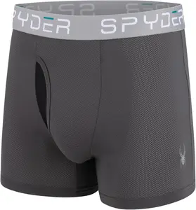 Spyder Performance Mesh Mens Boxer Briefs Sports Underwear/Fly Front