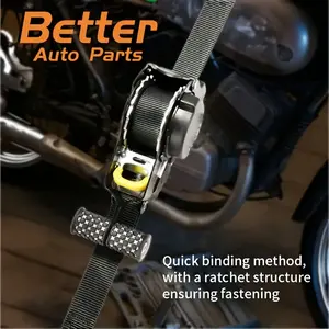 Self-Retracting Ratchet Straps – Auto-Rewind Webbing Prevents Tangles, for Securing Loads on Pickup Trucks, Trailers and Roof Racks