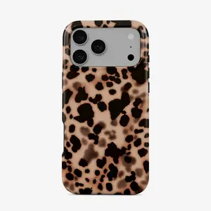 Magsafe Aesthetic Tortoise Shell Phone Case for iPhone 17 Pro Max, Model Off Duty Neutral Print Cove Phone Caser, Magsafe Compatible