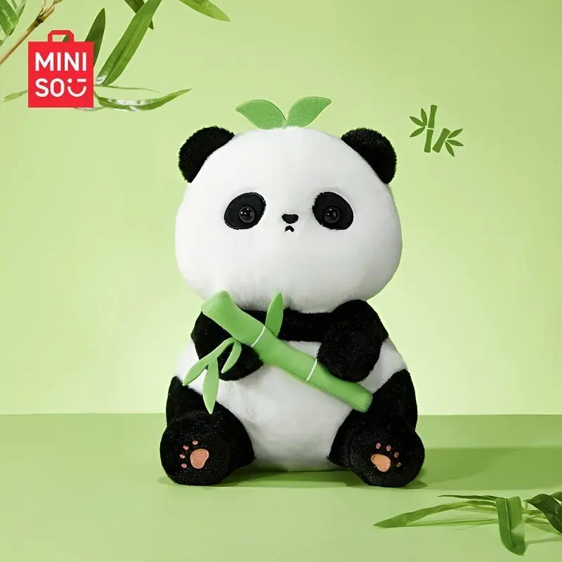 MINISO Bamboo-Hugging Series Soft Stuffed Animal Cute Plush Doll, Fluffy Texture, House Decoration Ornament, Ideal Gift for Panda Lovers, Christmas & Holiday Gifting Option, Cute Panda Plush