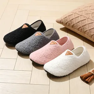 Warm House Slippers for Women & Men - Cozy Cotton Slip.On Footwear with Non-Slip Sole, Indoor Fuzzy Shoes for Home,Girl Flipflop Style in Pink Slide Parent