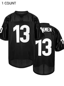 Men's Willie Beamen #13 Football Jersey, Vintage Breathable Quick Drying Short Sleeve T-shirt, Casual Sports Top for Outdoor Activities