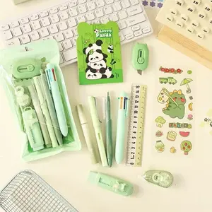 Cute Stationery Set for Students, Includes Pens, Correction Tape, Ruler, and Stickers, High-Quality School Supplies Gift Choice, Student Essentials