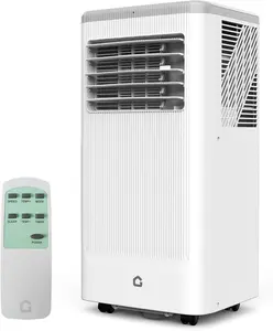 8000 BTU Portable Air Conditioner (Portable Aircon) - 3-in-1 Stand-Up AC with Cooling Mode, Remote Control, Built-In Dehumidifier, Fan Modes, 24H Timer, Window Kit for Home & Dorms