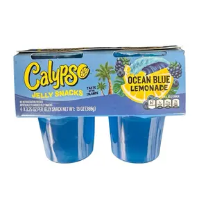 Calypso Ocean Blue Lemonade Jelly Snack Cups - 4-Count Pack