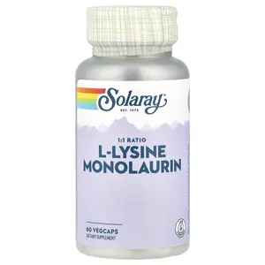 Solaray L-Lysine Monolaurin, 1:1 Ratio, 60 VegCaps