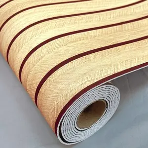 Fishbone Pattern Wallpaper Roll, Self-adhesive Foam Vinyl Material, Thickened Wallpaper, Pre-pasted Peel and Stick, Suitable for Ceiling and Partition Decoration, Offroom Feature Wall Decoration, Home Decor