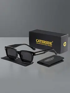 Unisex Uv400 Protection Sunglasses, Square Frame PC Material, Casual Style for All Seasons, Travel Beach Cycling Music Festivals, Trendy Casual Sunglasses