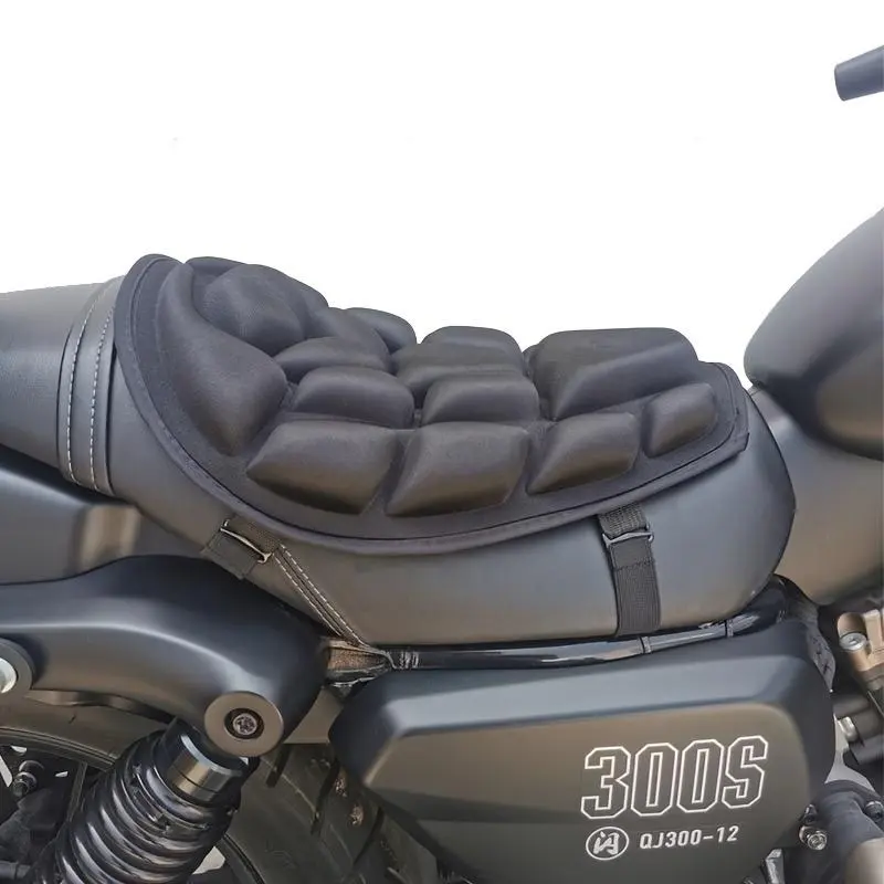 3D Wear-Resistant Cowhorn Motorcycle Seat Cushion, Breathable Shock-Absorbing Saddle Cover, Durable Textile Material, Universal Fit for Electric Scooters and Motorcycles, Anti-Slip, Protector, Motorcycle Accessories, Motorbike