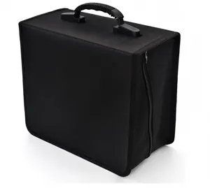 520 Capacity CD/DVD Storage Case, Heavy Duty Zipper Protective Media Organizer Binder, Portable Disc Holder Wallet for Car Home Office Travel, Black