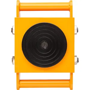 VEVOR 4PCS Machinery Skate Dolly, 17637 LBS/8T Industrial Machinery Mover, Heavy Duty Carbon Steel Machinery Moving Skate with 4 PU Wheels and 360° Rotation Non-Slip Cap for Warehouse, Workshop, Facto