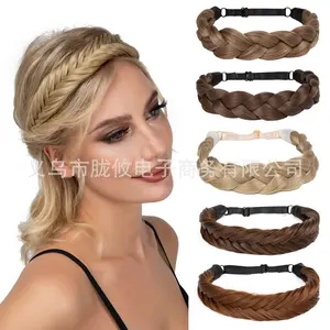 Wide Braided Headband Hoop Fashion Hair Accessories Elastic Non-slip Band for Women and Girl
