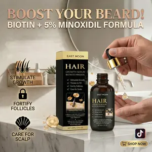 5% Minoxidil Biotin Hair Growth Serum for Men & Women, Hair Growth Oil Thicker Fuller Hair, Reduce Hair Loss, 2 FL OZ